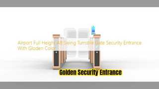 Golden Swing Gate εισόδου ασφαλείας περιστροφικής πύλης αεροδρομίου