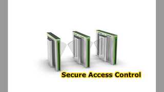 Έλεγχος πρόσβασης πύλης ασφαλείας με πτυσσόμενο περιστροφικό πτερύγιο